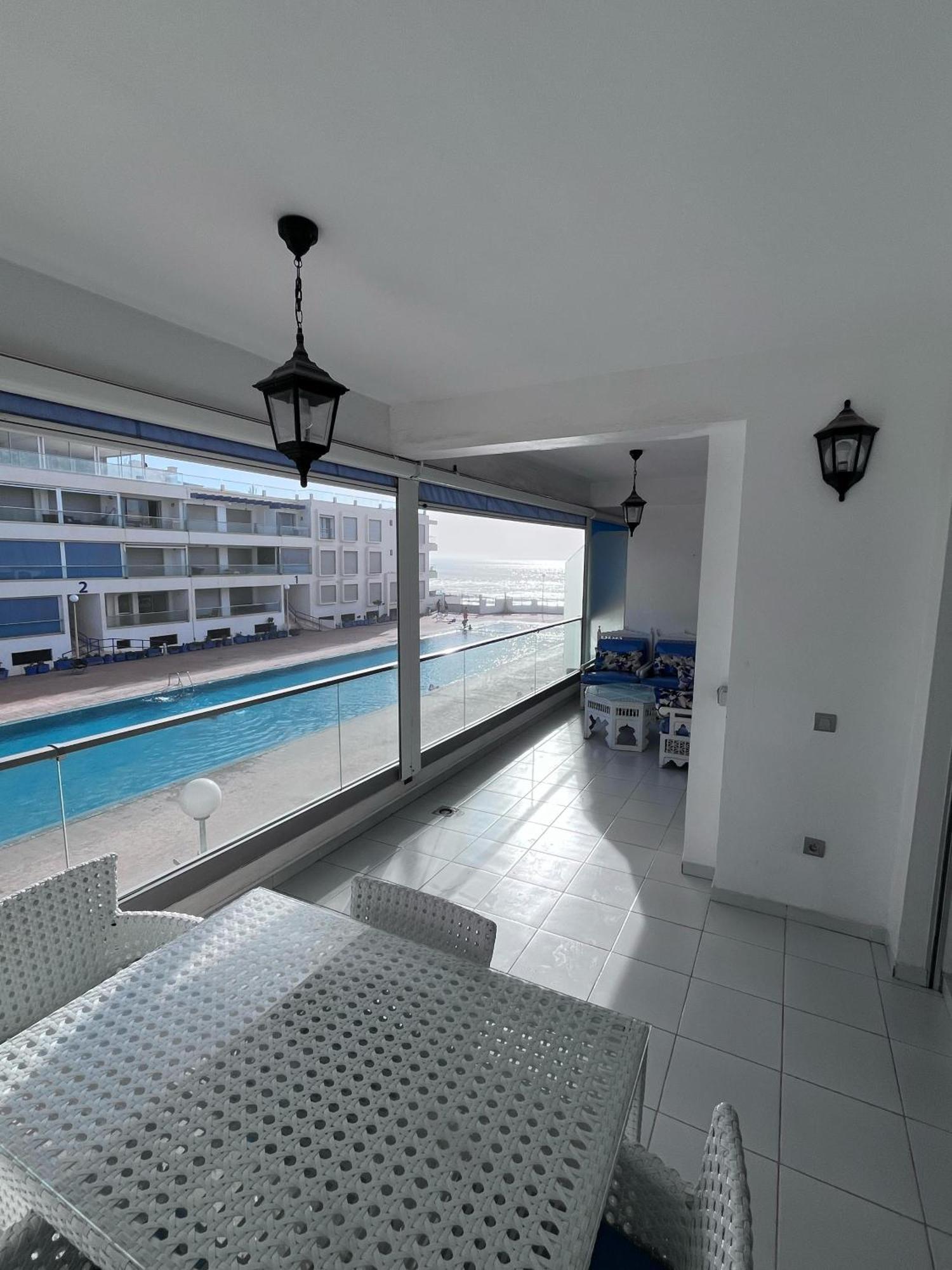 Apartment Sea View With Pool Aourir Buitenkant foto