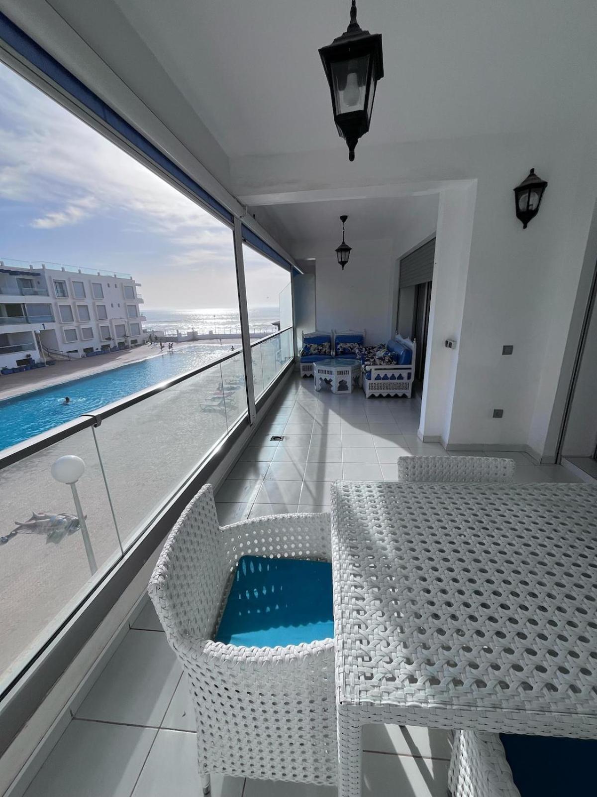 Apartment Sea View With Pool Aourir Buitenkant foto