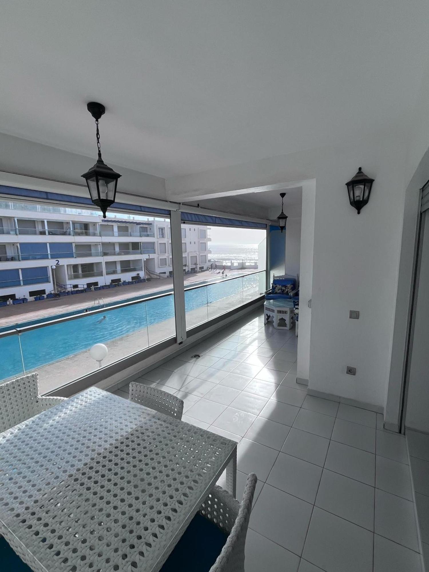 Apartment Sea View With Pool Aourir Buitenkant foto