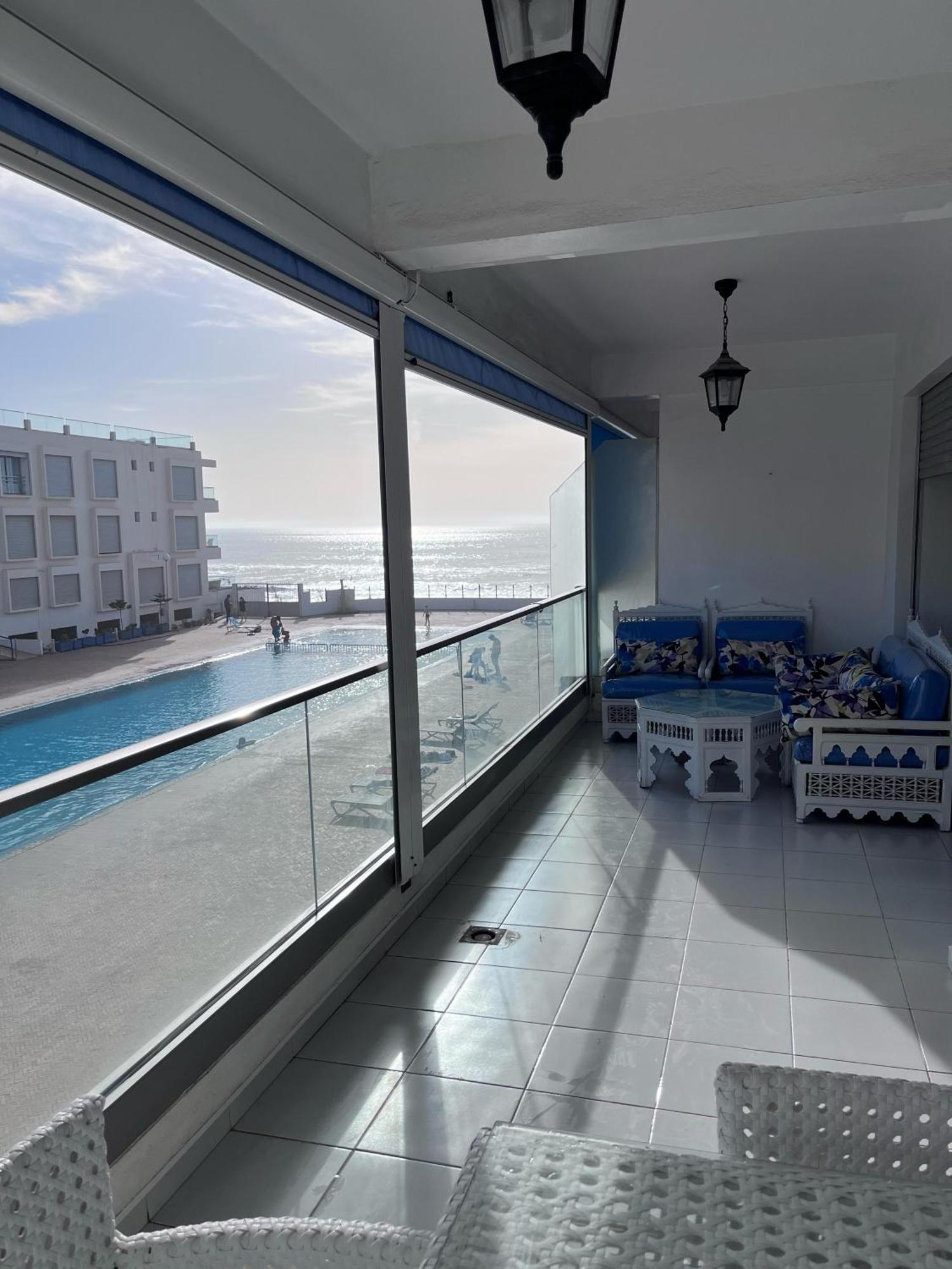 Apartment Sea View With Pool Aourir Buitenkant foto